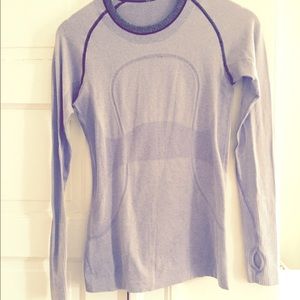 Lulu lemon purple run swiftly top.  Size 6.