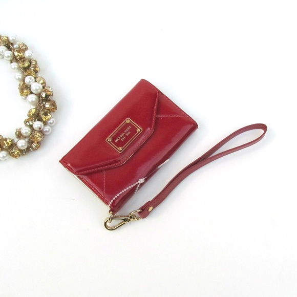 Michael Kors Accessories - Red Michael Kors iPhone 4 Wristlet