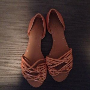 Made well open toe flats