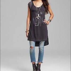 Free People Charcoal Tunic