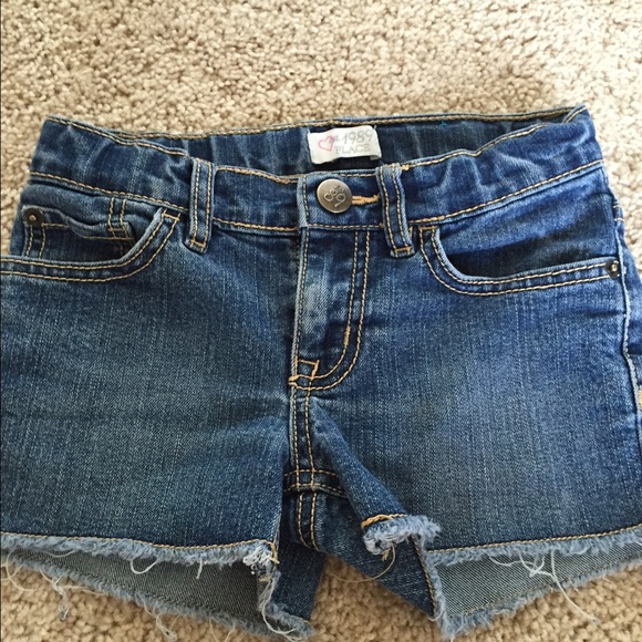 Girls denim cut-off look shorts