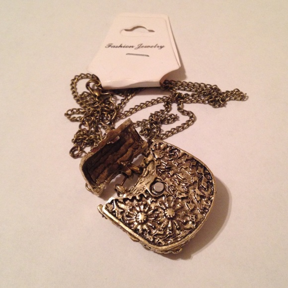 Vintage Carved Locket Necklace - Picture 2 of 3