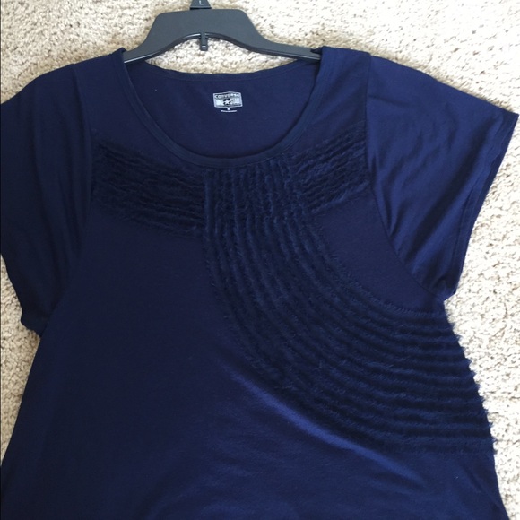 Women's adorable navy casual top