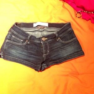 darkwash jean shorts