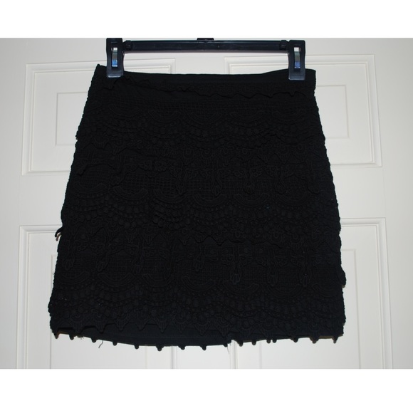 Nordstrom Black Lace Pencil Skirt