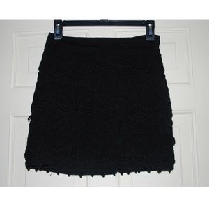 Nordstrom Black Lace Pencil Skirt