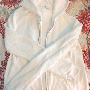 Off white Abercrombie and Fitch zip up jacket