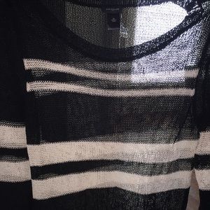 Ann Taylor Black & Tan Sweater
