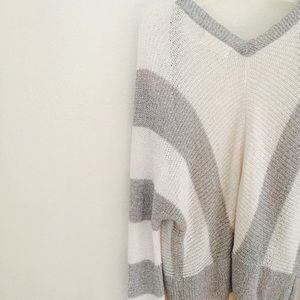 Heather Gray Stripe Sweater