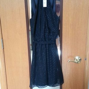 New! Express Black Dress w/ Shimmer Detail