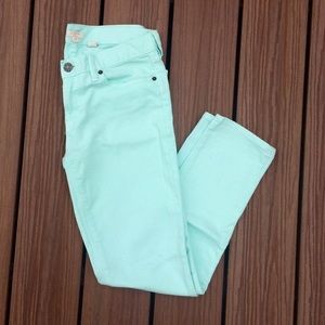 J Crew Mint Blue Jeans