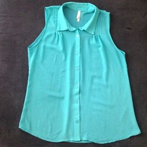 Turquoise blue tank top