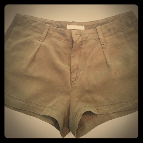 7 for All Mankind olive green shorts