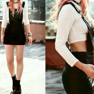 Black BadGal Overall Dress: size small