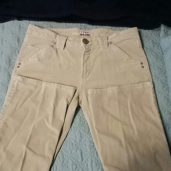 Corduroy beige pants.