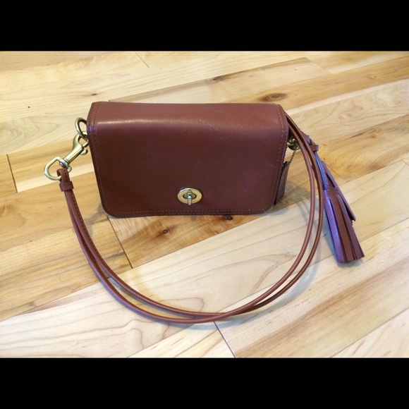 Coach Legacy Leather Penny Shoulder Purse - Tan