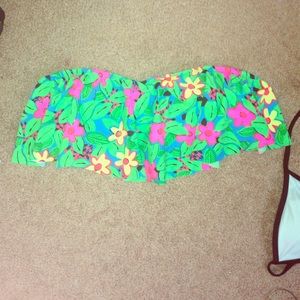L.A Hearts floral print bandeau bikini top