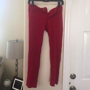 Red jeggings