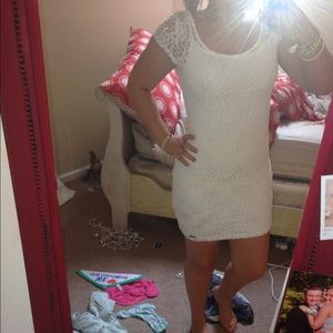 White lace Abercrombie&Fitch bodycon dress