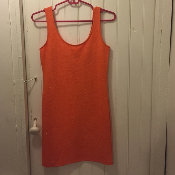 Orange tank top dress