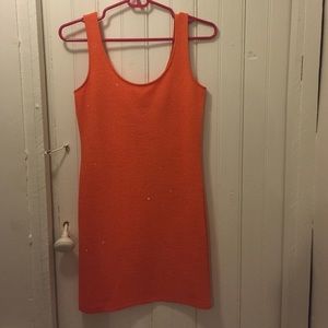 Orange tank top dress