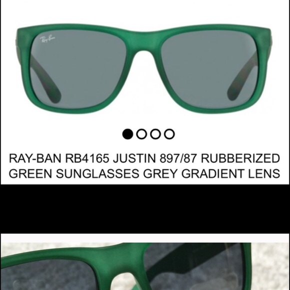 Authentic ray ban justin frames - emerald green.