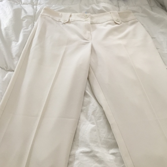White knee slacks