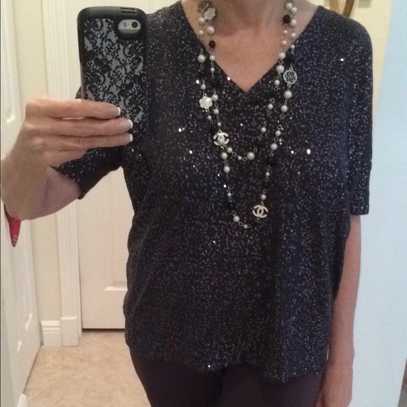 DKNY Sequin top