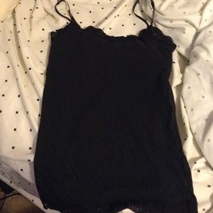 Black spaghetti strapped shirt