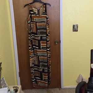 Earth-toned maxi dress