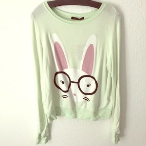 New Wild fox nerdy bunny pullover sweater
