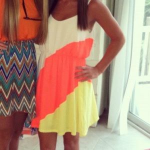 Orange and yellow dress size small