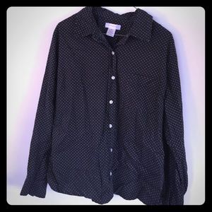 Black with white LS top