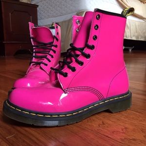 hot pink doc martens 🍥