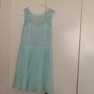 Fit and flare fun light blue dress