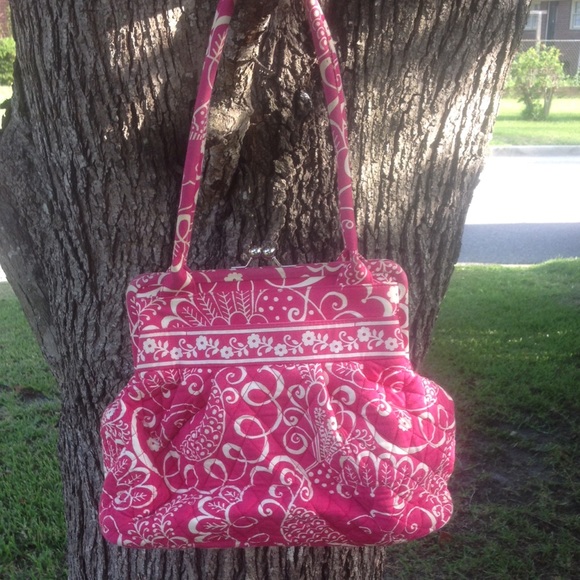 Vera Bradley pink twirly birds purse and wallet