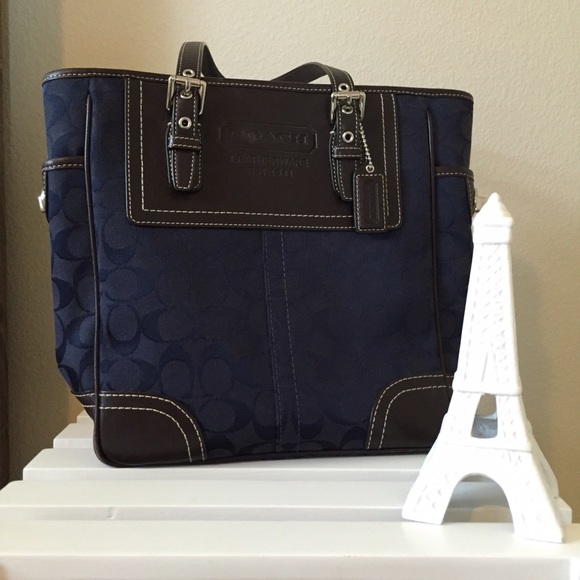 Coach Handbags - FLASH SALE! Navy Coach Purse