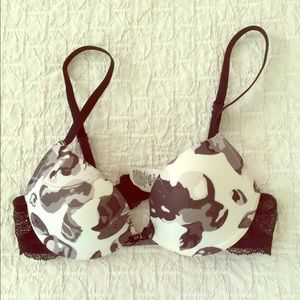 Calvin Klein black floral bra