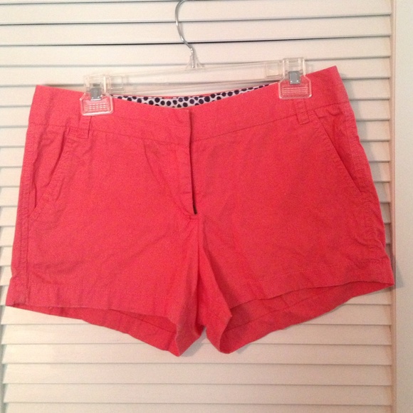 J.crew coral chino shorts