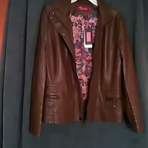 On sale now new faux leather lightweight jacket