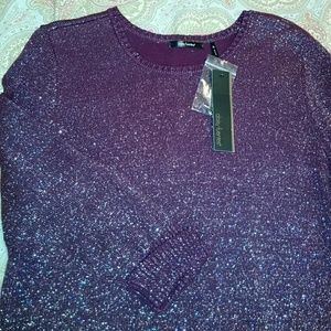Gorgeous purple/silver sweater dress NEW with tags