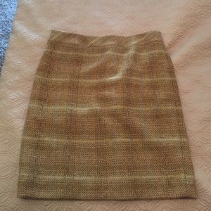 Mustard yellow Tweed pencil skirt