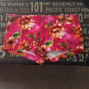 Hollister pink floral shorts