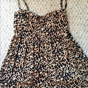 Leopard Print Tank with Built-In Bra