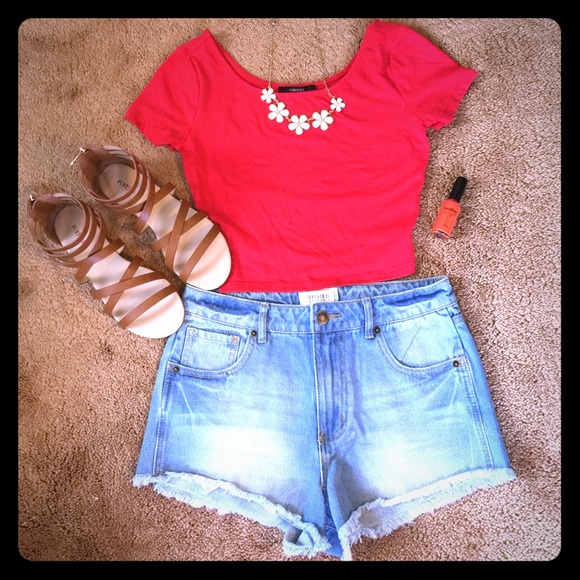 NWOT Denim high waisted shorts