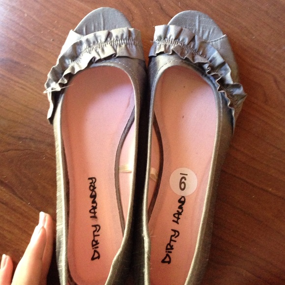 Heather grey flats
