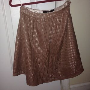 South Moon Under nude leather skater skirt