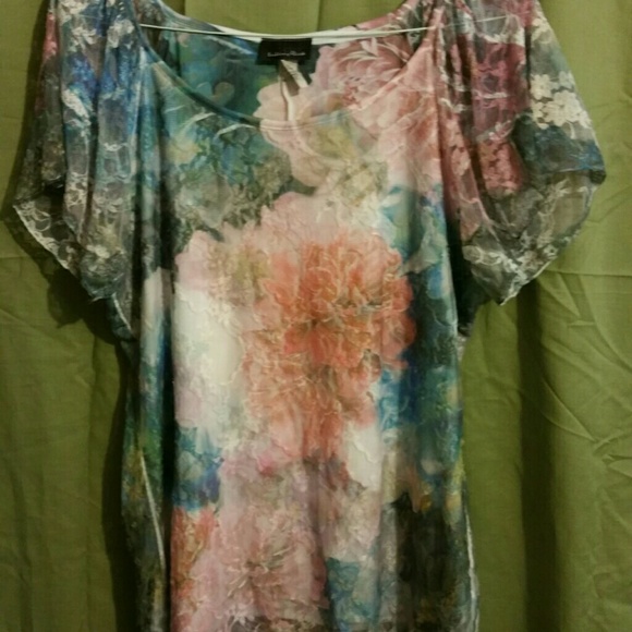 Cute butterfly sleeves, lined shirt.