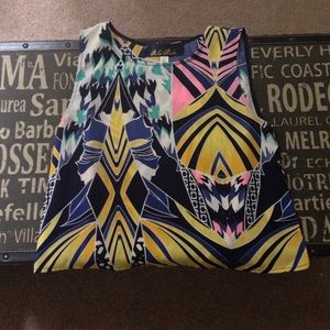 Multi colored flowy crop top