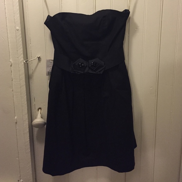Black strapless dress